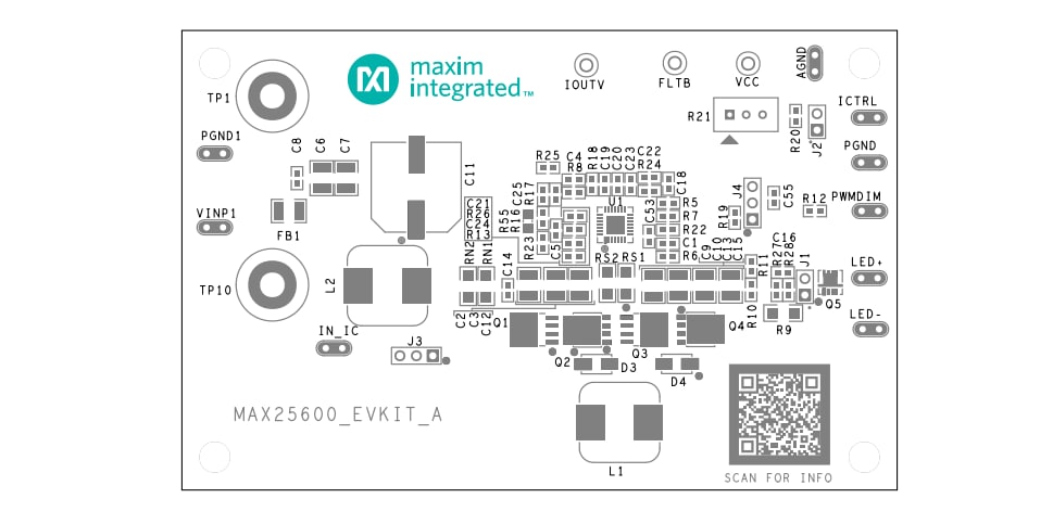 Schaltungsanordnung - Analog Devices / Maxim Integrated MAX25600EVKIT Evaluierungskit